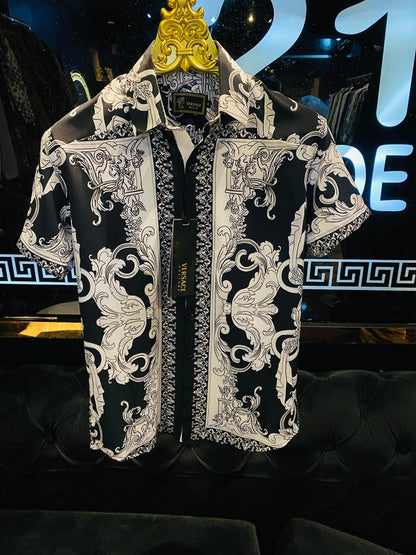 VERSACE || Baroque Short-Sleeved Shirt - FASHION MYST 