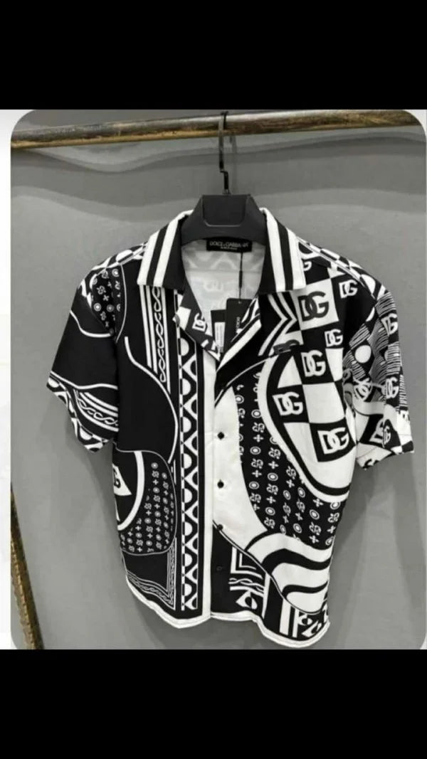 DOLCE AND GABBANA || Men's Hawaiian Bandana Print Shirt - FASHION MYST 