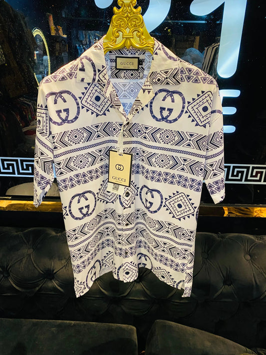 GUCCI || PREMIUM QUALITY DROP SHOULDER CUBAN COLLAR SHIRTS - FASHION MYST 