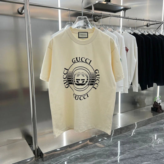 GUCCI || Record Logo Print Tee In White - FASHION MYST 