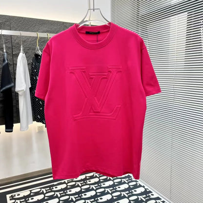 LOUIS VUITTON || Cotton Pique T-Shirt With Embroidered LV Logo - FASHION MYST 