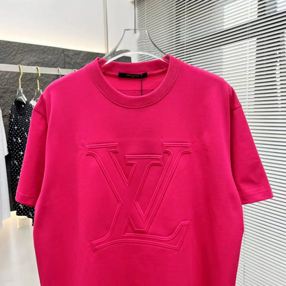 LOUIS VUITTON || Cotton Pique T-Shirt With Embroidered LV Logo - FASHION MYST 