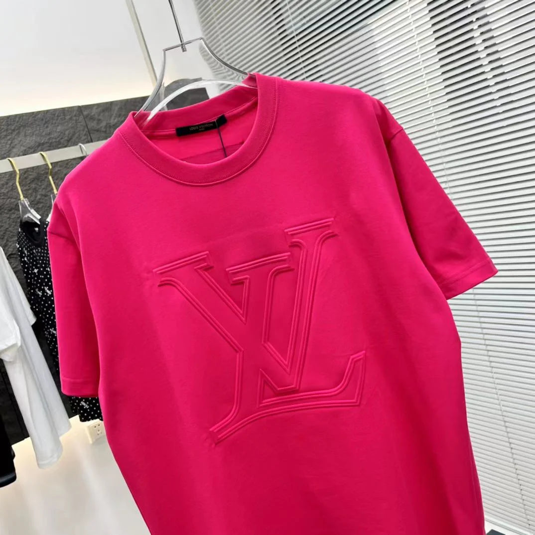 LOUIS VUITTON || Cotton Pique T-Shirt With Embroidered LV Logo - FASHION MYST 