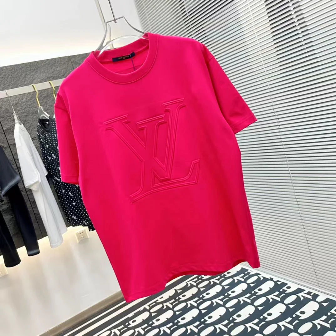 LOUIS VUITTON || Cotton Pique T-Shirt With Embroidered LV Logo - FASHION MYST 