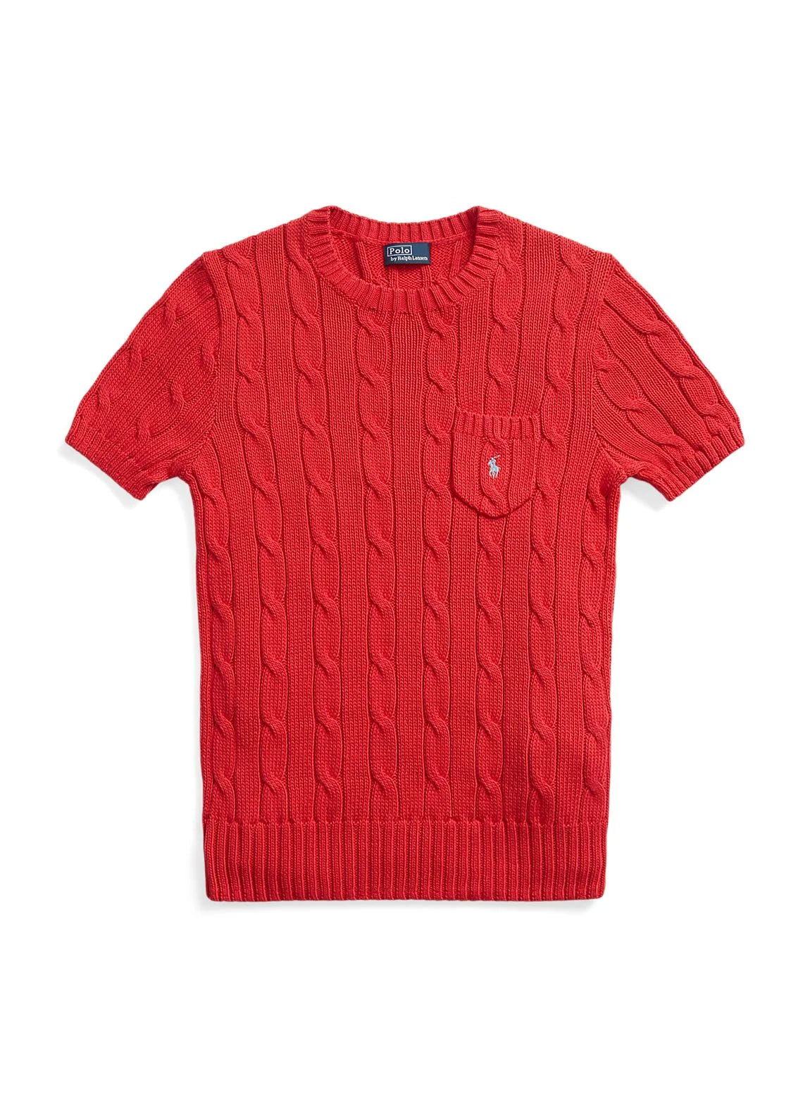 RALPH LAUREN || Cabel Wool Cashmere Short Sleeve Jumper For Women / Red - FASHION MYST 