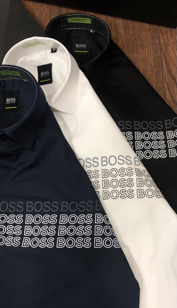 HUGO BOSS || Button-Down Collar Cotton Shirt - FASHION MYST 