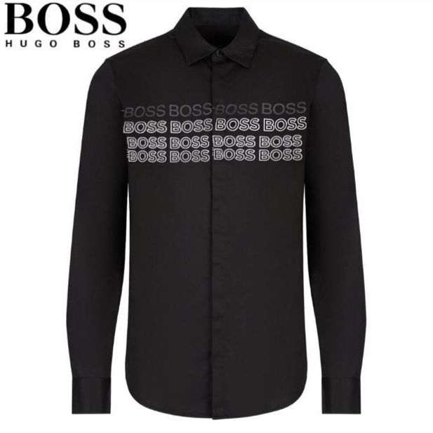 HUGO BOSS || Button-Down Collar Cotton Shirt - FASHION MYST 