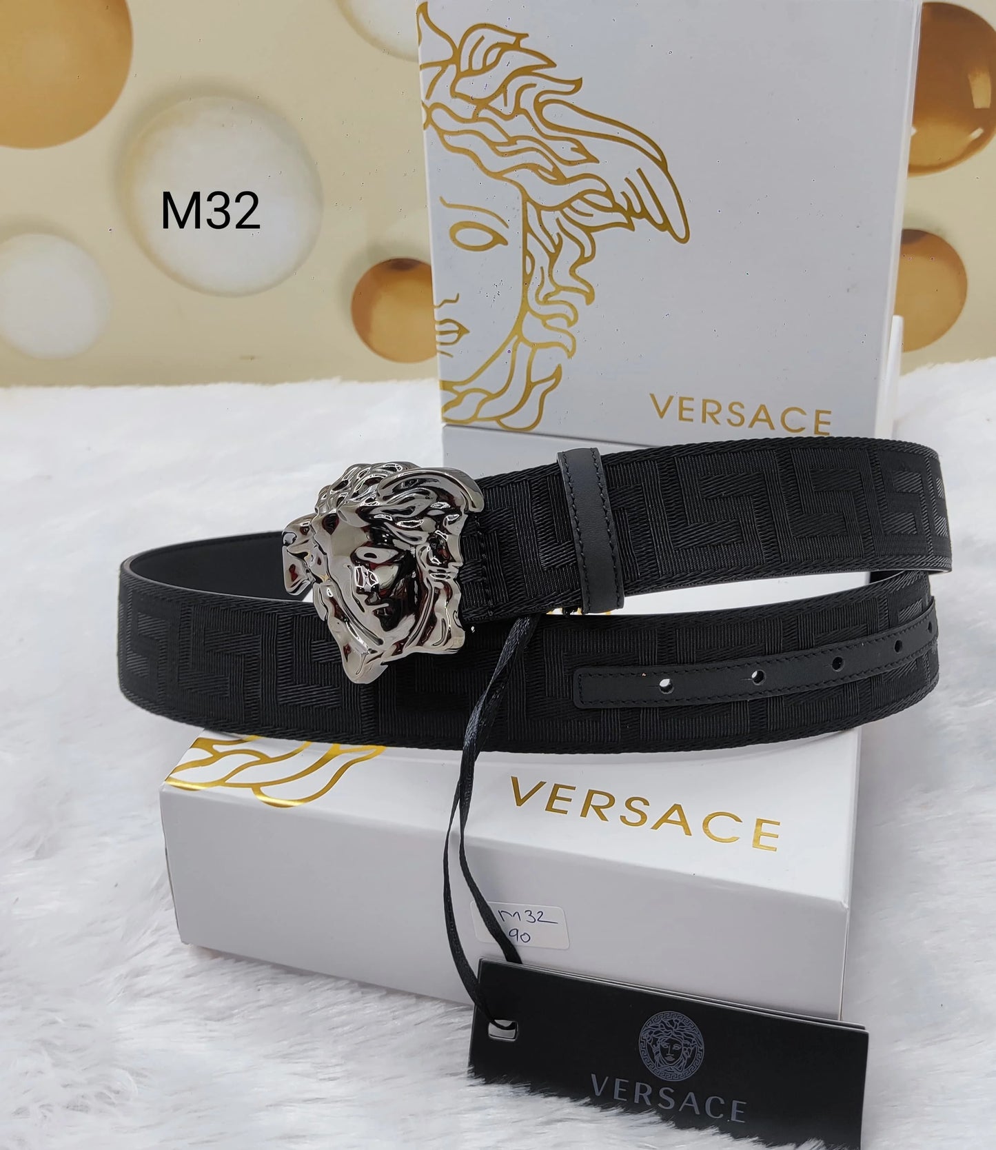 VERSACE || Medusa Buckle Woven Belt - FASHION MYST 