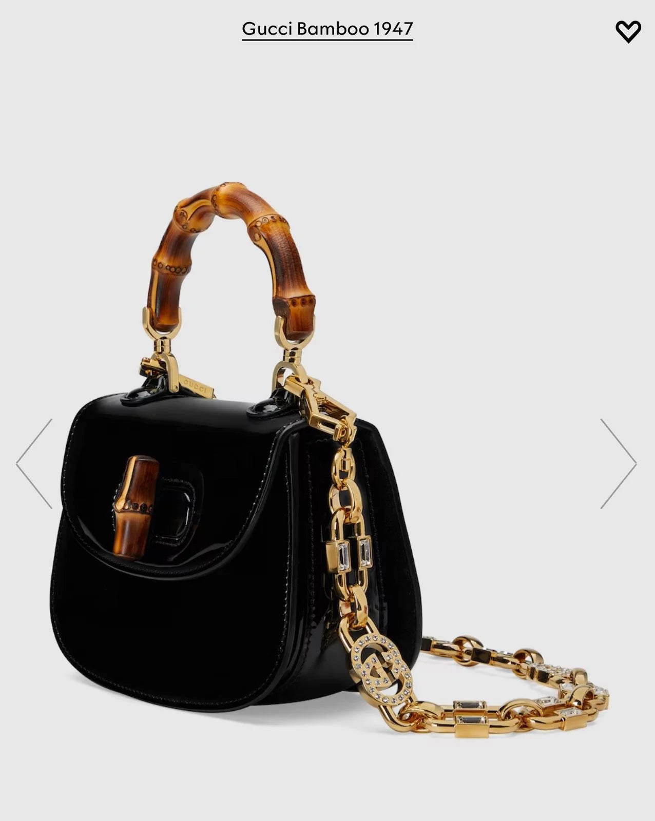 GUCCI || BAMBOO 1947 MINI TOP BLACK HANDLE BAG - FASHION MYST 