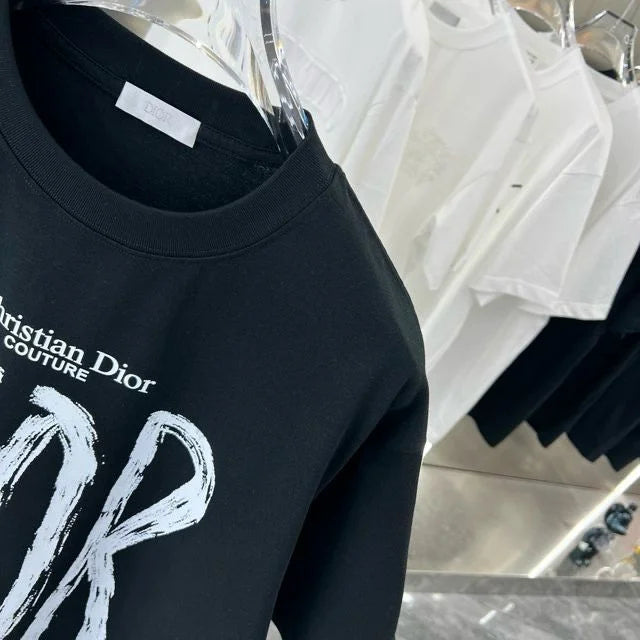 CHRISTIAN DIOR AND SHAWN || OVERSIZED LOGO T-SHIRT BLACK - FASHION MYST 