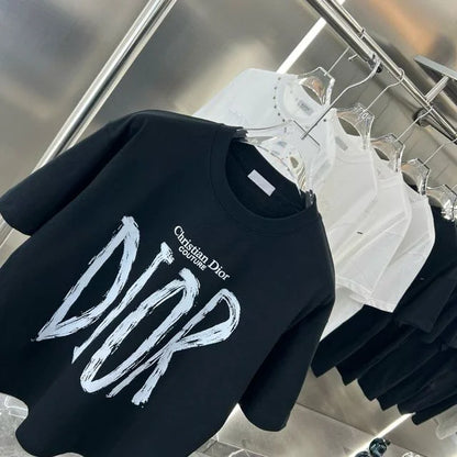 CHRISTIAN DIOR AND SHAWN || OVERSIZED LOGO T-SHIRT BLACK - FASHION MYST 