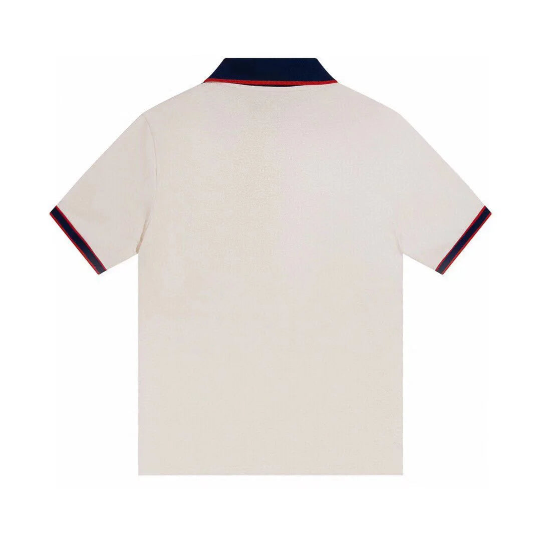 GUCCI || Men's White Interlocking G Cotton Piquet Polo - FASHION MYST 