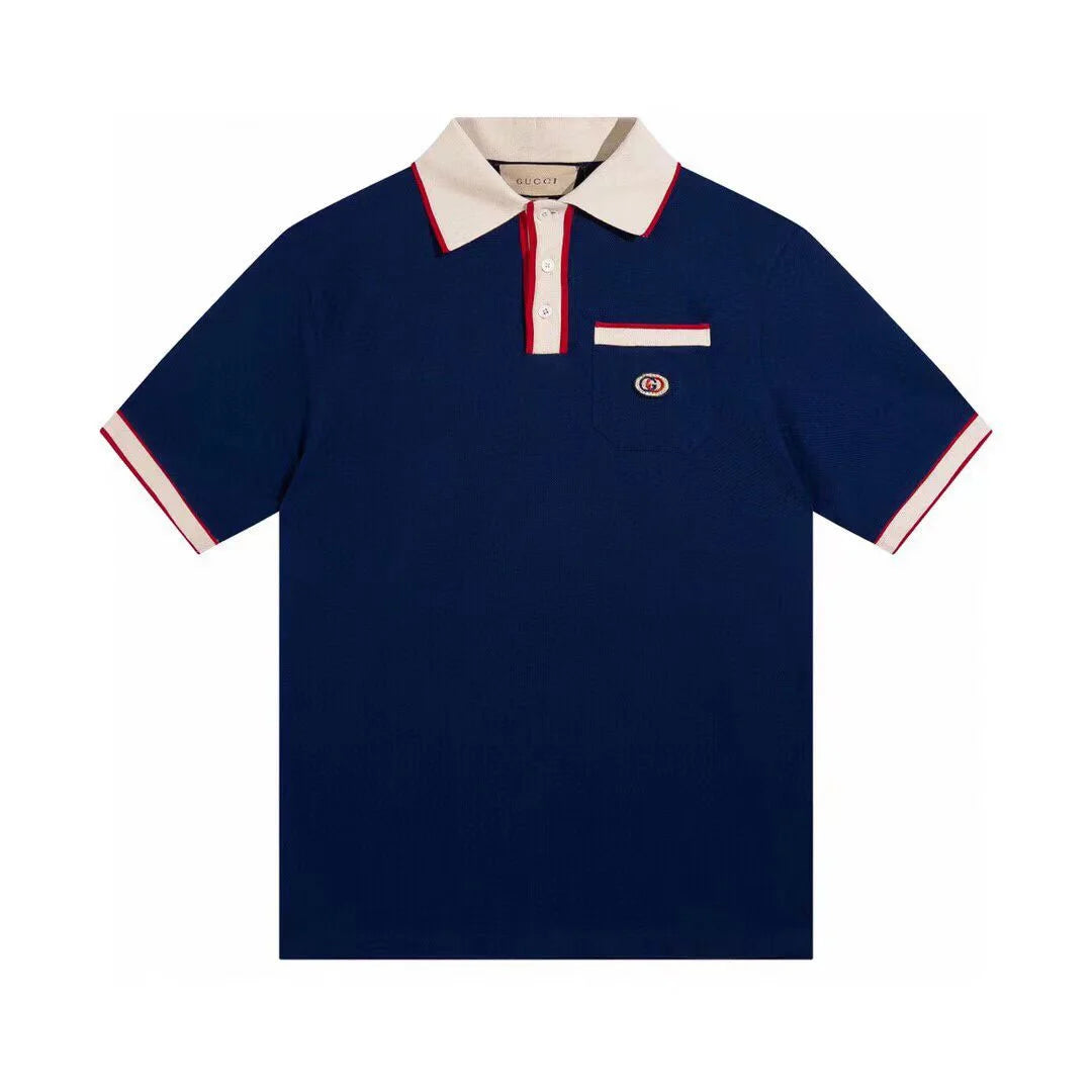 GUCCI || Logo-Patch Short-Sleeve Polo Shirt - FASHION MYST 