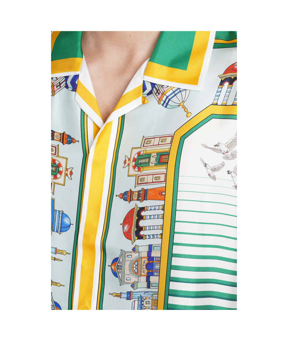 CASABLANCA || Green and Multicolour La Liason Shirt - FASHION MYST 