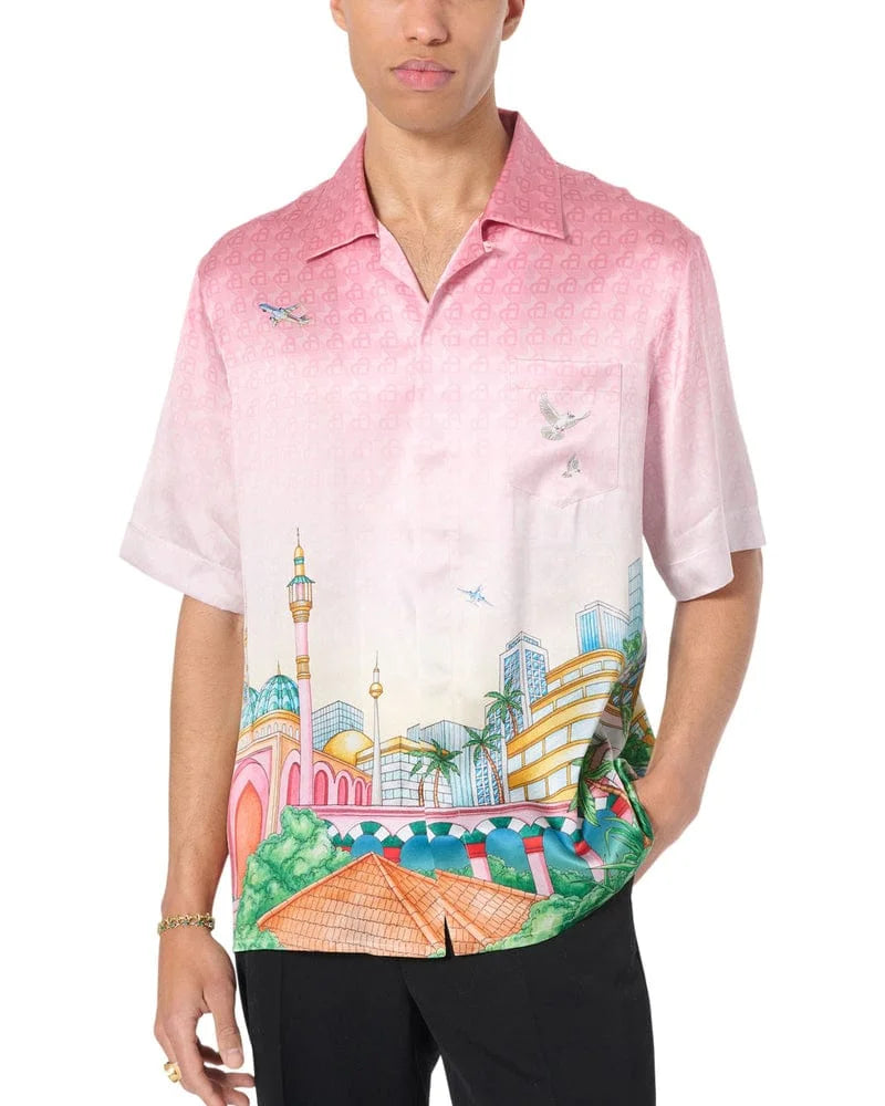 CASABLANCA || Morning City View Silk Shirt - FASHION MYST 