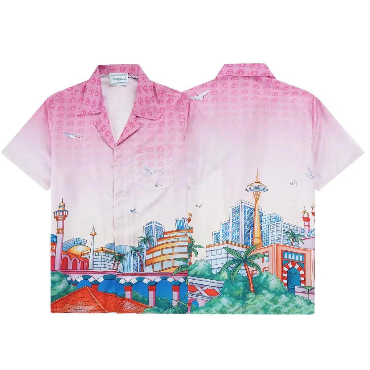 CASABLANCA || Morning City View Silk Shirt - FASHION MYST 