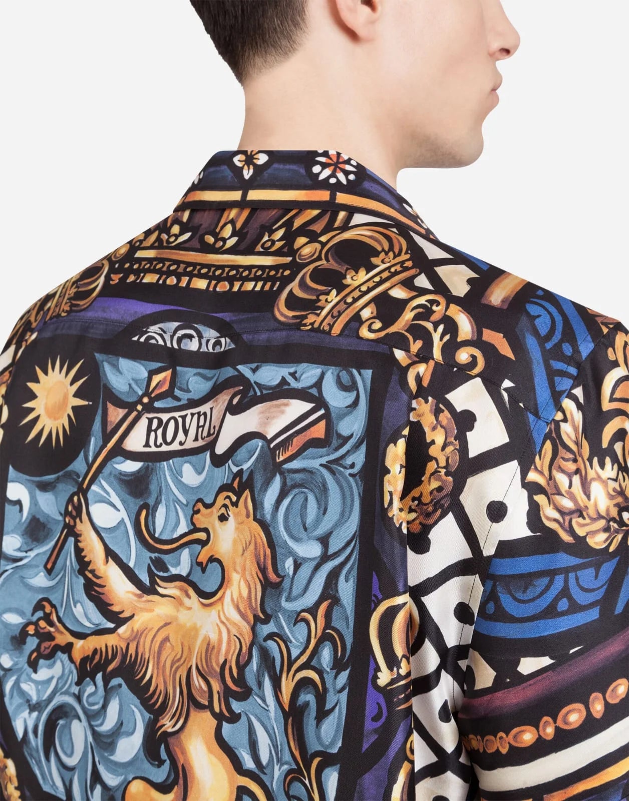 DOLCE & GABBANA || SILK HAWAII SHIRT WITH LION PRINT - FASHION MYST 