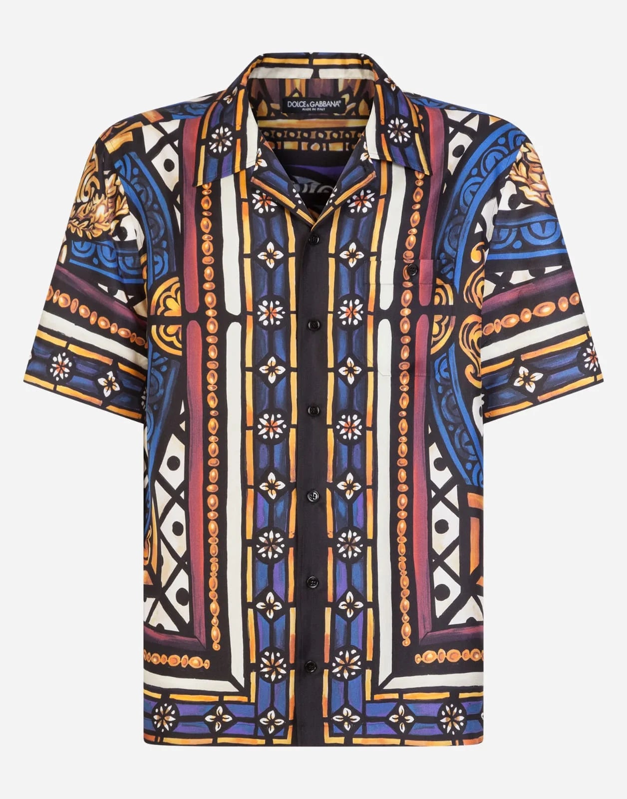 DOLCE & GABBANA || SILK HAWAII SHIRT WITH LION PRINT - FASHION MYST 