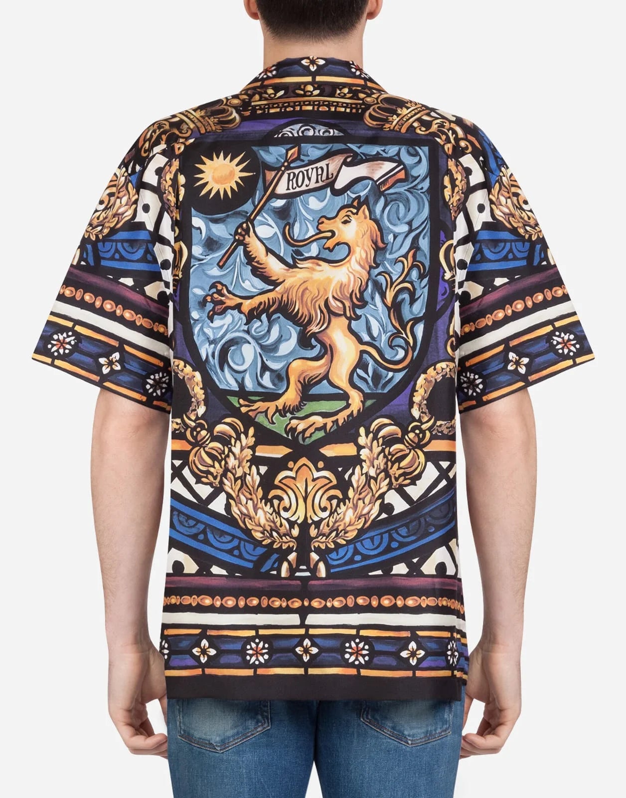 DOLCE & GABBANA || SILK HAWAII SHIRT WITH LION PRINT - FASHION MYST 