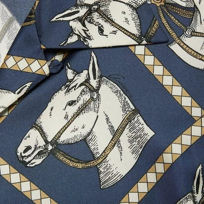 GUCCI || Horse Serie Shirt In Blue And Brown - FASHION MYST 