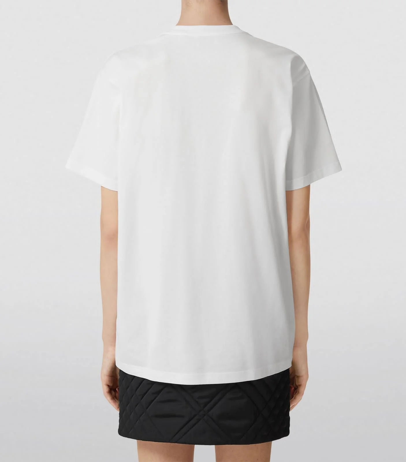 BURBERRY || Oak Leaf Crest Cotton T-shirt In White-Women - FASHION MYST 