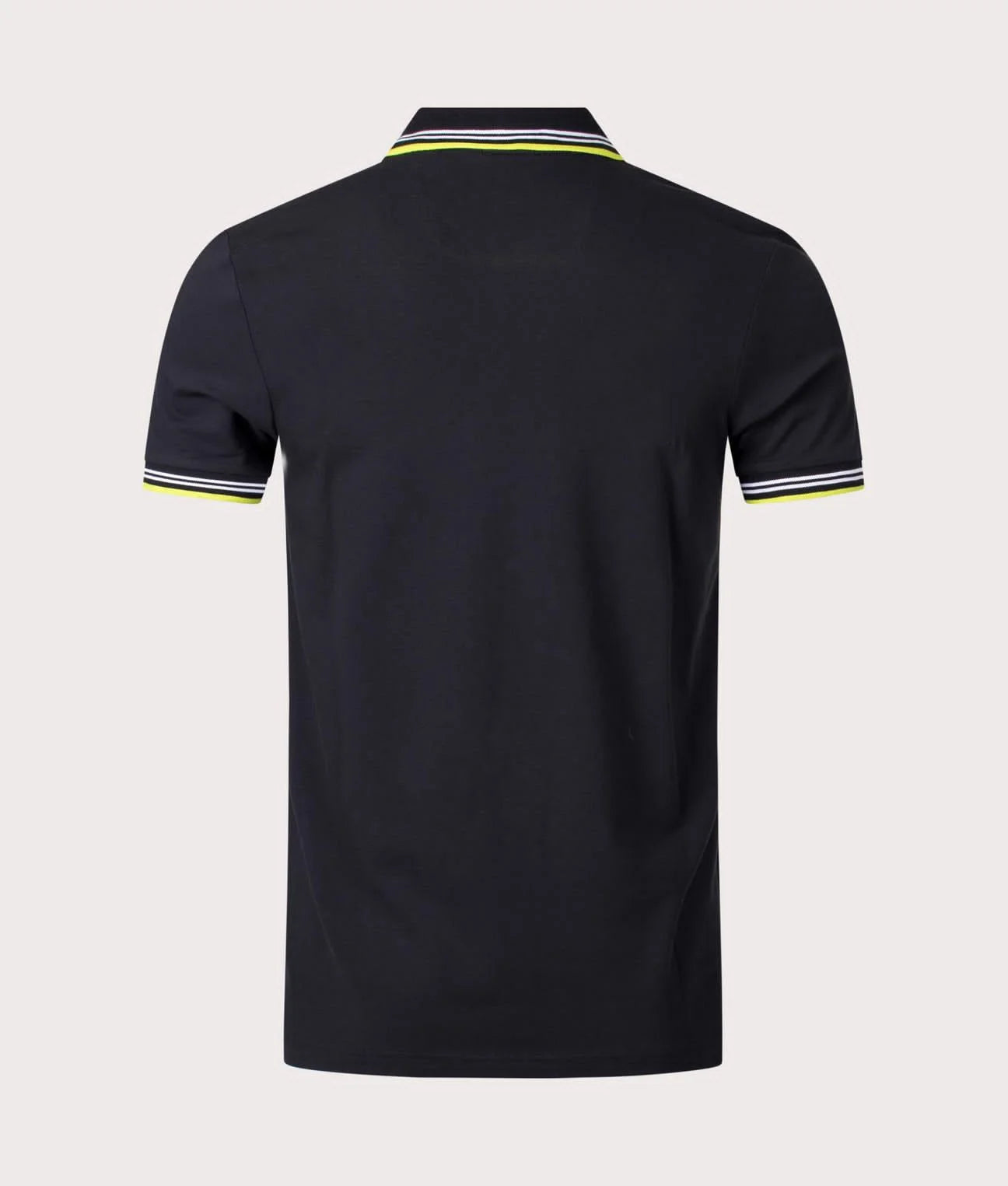 HUGO BOSS || Men's Black Paddy Collar Stripe Polo - FASHION MYST 