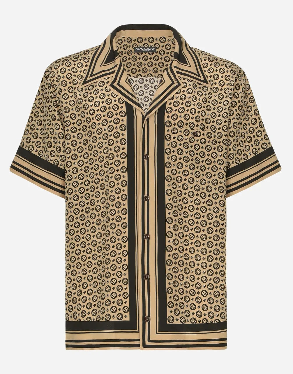 Dolce & Gabbana || Stretch Silk DG Logo Polo Shirt - FASHION MYST 