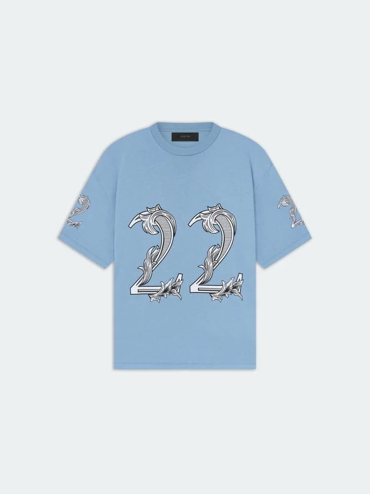 AMIRI || OVERSIZED AMIRI 22 TEE ASHLEY BLUE - FASHION MYST 