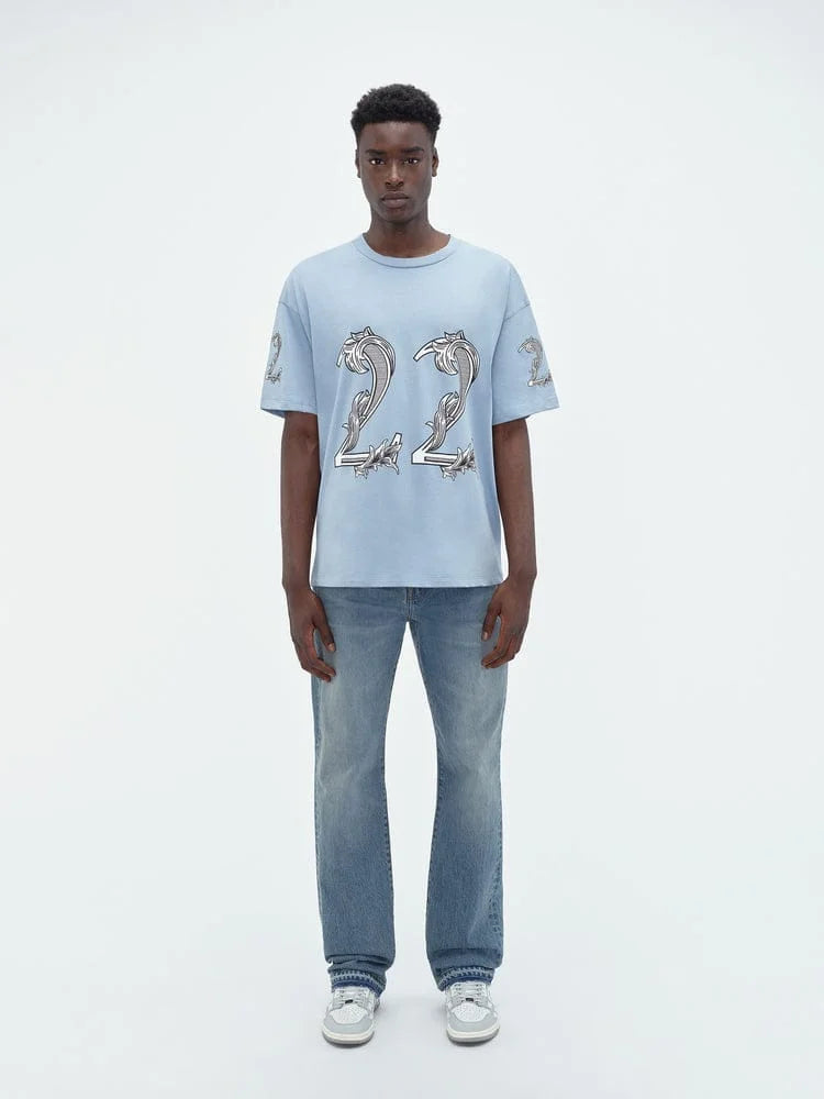 AMIRI || OVERSIZED AMIRI 22 TEE ASHLEY BLUE - FASHION MYST 