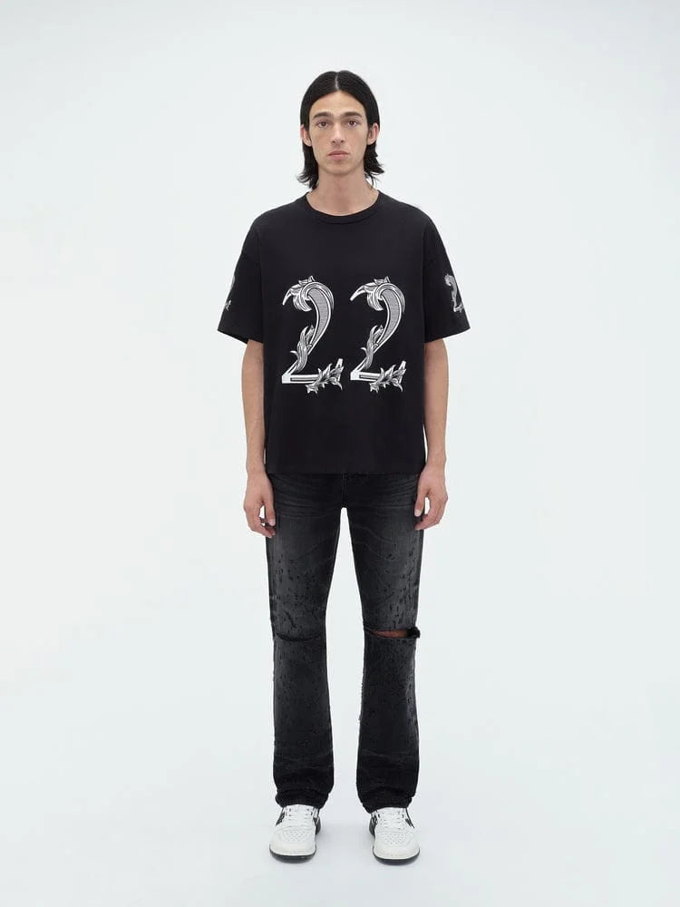 AMIRI || OVERSIZED AMIRI 22 TEE BLACK - FASHION MYST 