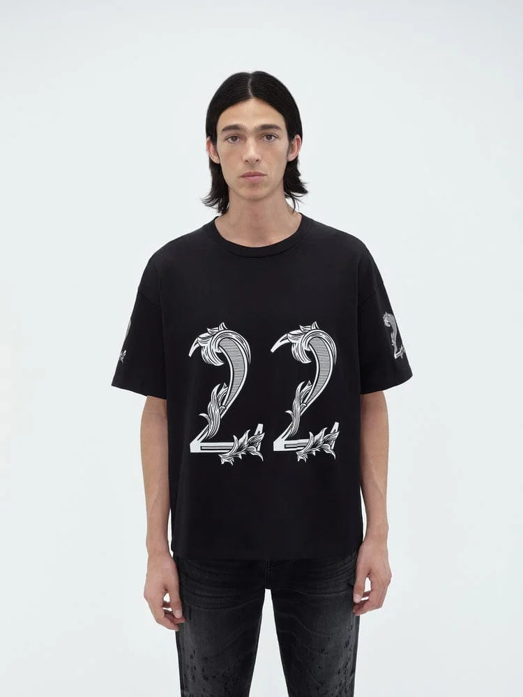 AMIRI || OVERSIZED AMIRI 22 TEE BLACK - FASHION MYST 