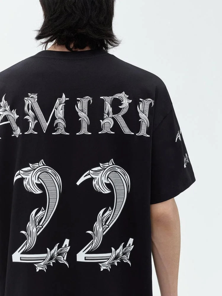 AMIRI || OVERSIZED AMIRI 22 TEE BLACK - FASHION MYST 