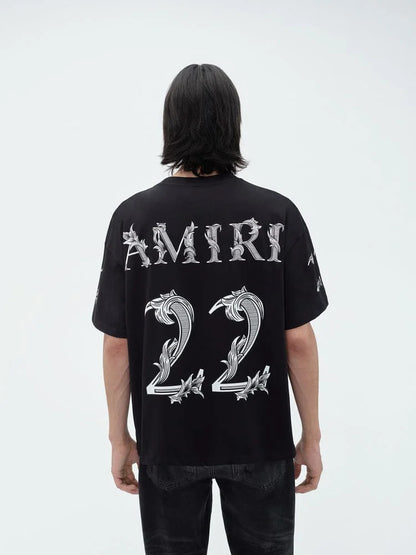 AMIRI || OVERSIZED AMIRI 22 TEE BLACK - FASHION MYST 