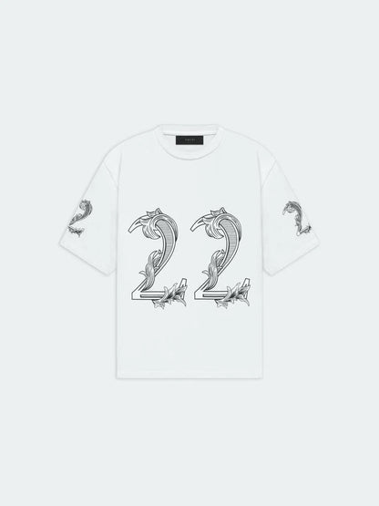 AMIRI || OVERSIZED AMIRI 22 TEE WHITE - FASHION MYST 