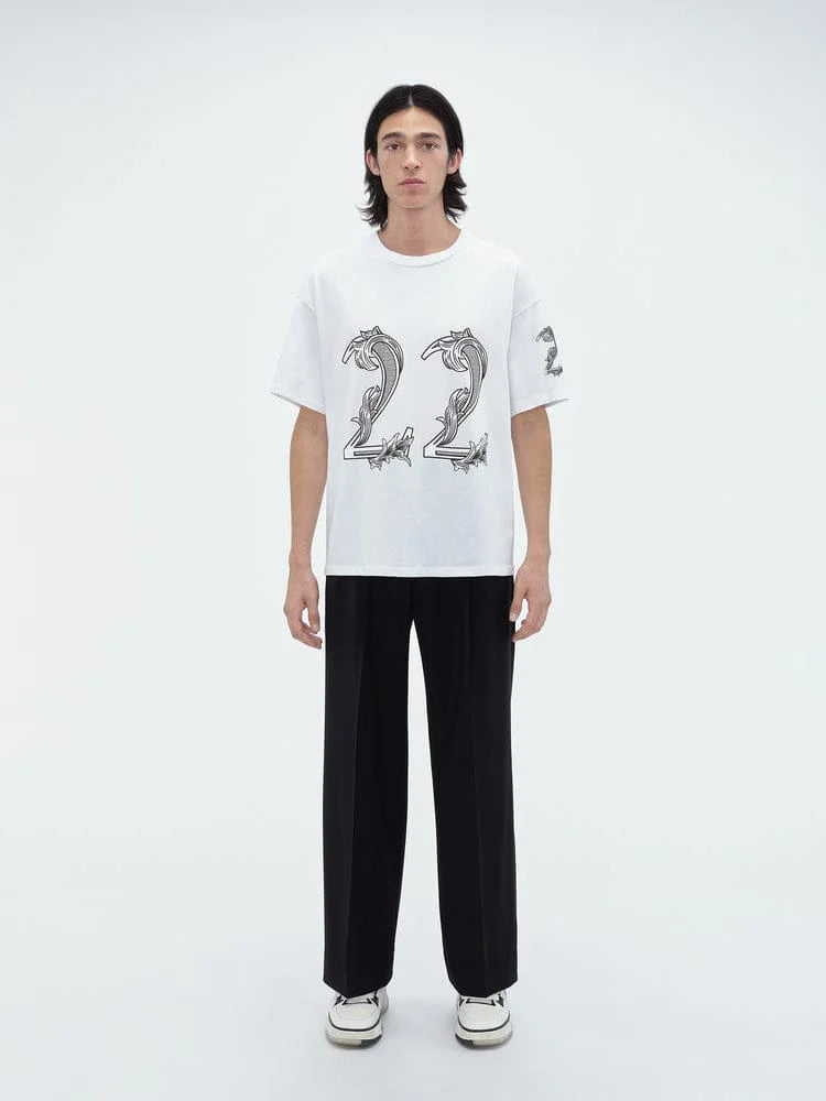 AMIRI || OVERSIZED AMIRI 22 TEE WHITE - FASHION MYST 