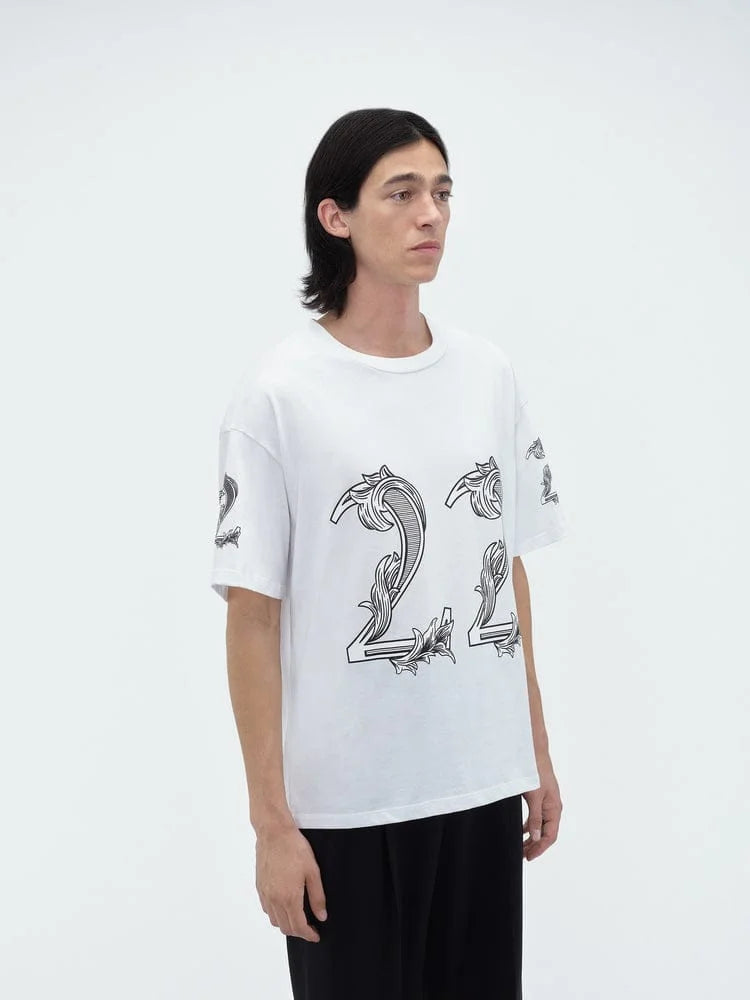 AMIRI || OVERSIZED AMIRI 22 TEE WHITE - FASHION MYST 