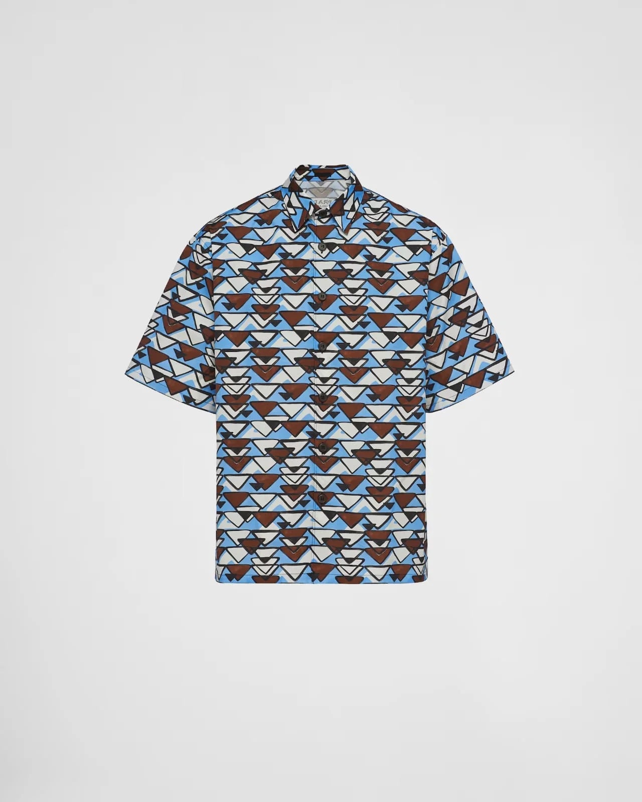 PRADA || Short-Sleeved Silk Twill Shirt - FASHION MYST 