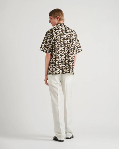 PRADA || Short-Sleeved Silk Twill Shirt - FASHION MYST 