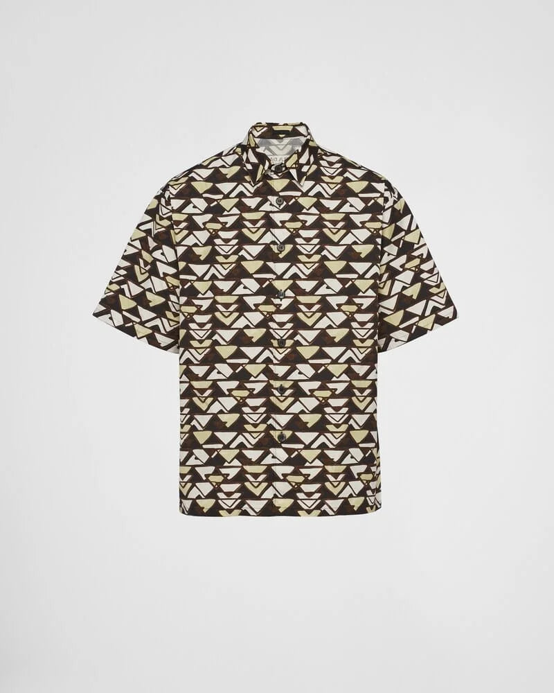 PRADA || Short-Sleeved Silk Twill Shirt - FASHION MYST 