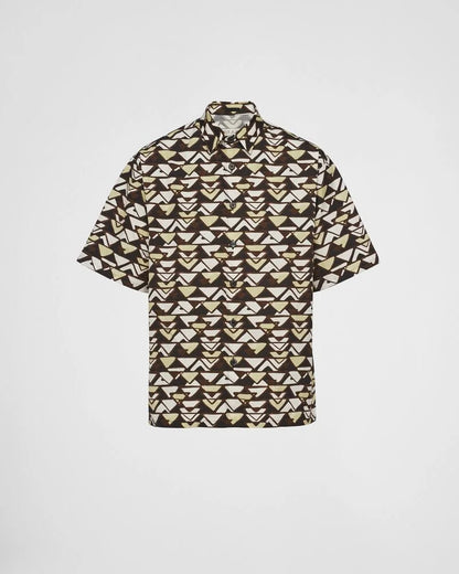 PRADA || Short-Sleeved Silk Twill Shirt - FASHION MYST 