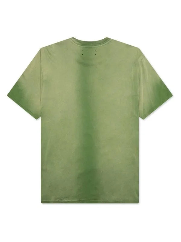 AMIRI || Track Logo-Flocked Cotton-Jersey T-Shirt / Green - FASHION MYST 