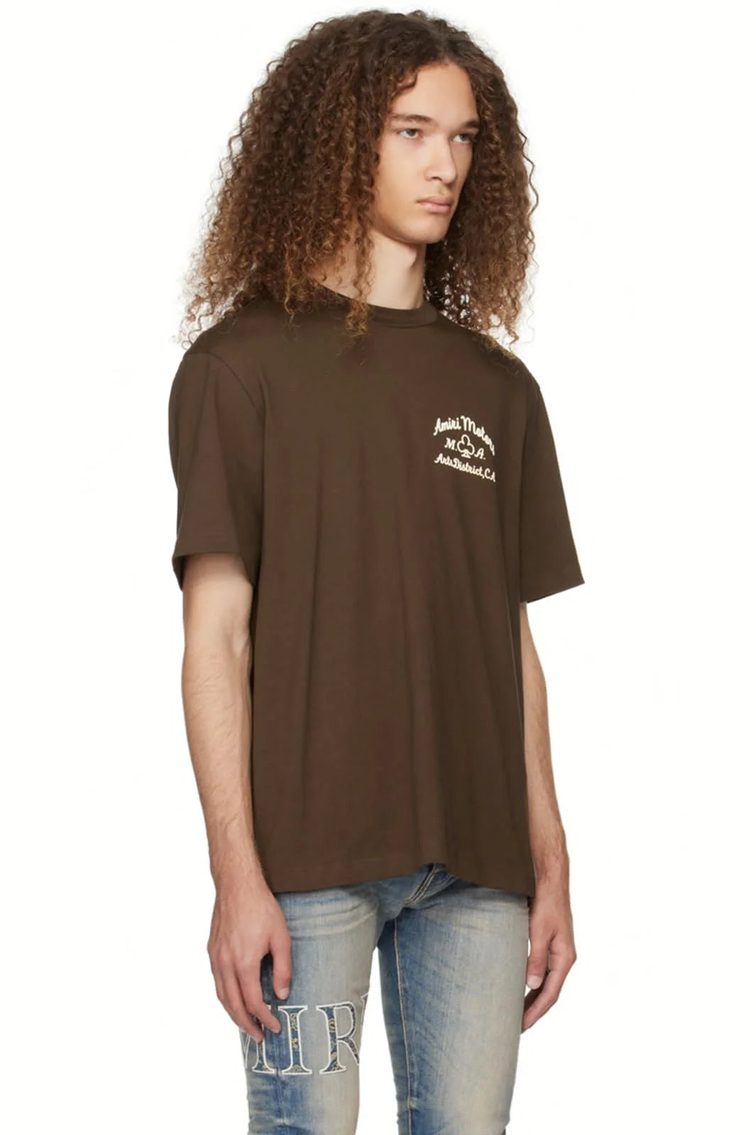 AMIRI || Men's Brown Motors T-Shirt - FASHION MYST 