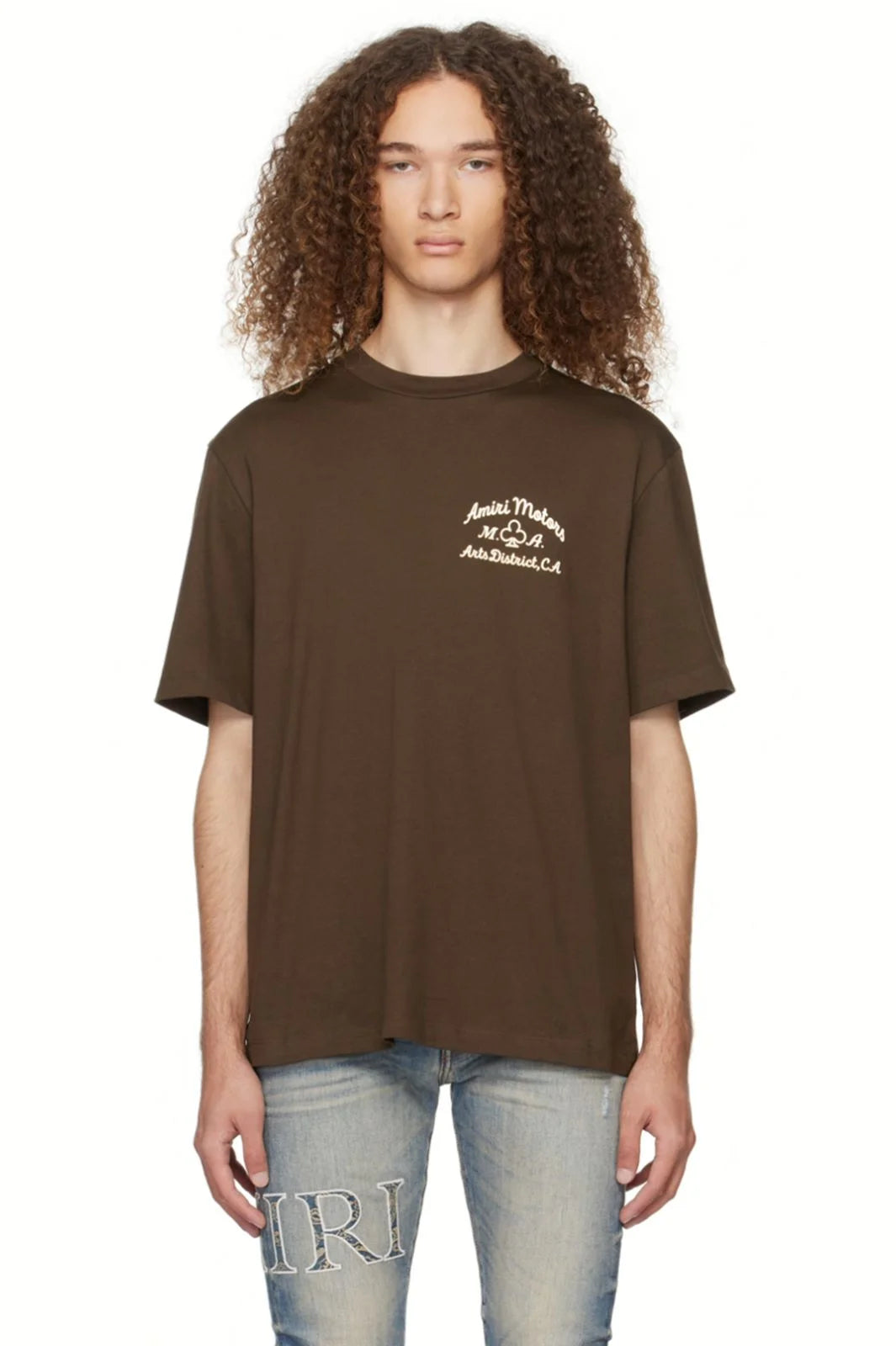 AMIRI || Men's Brown Motors T-Shirt - FASHION MYST 