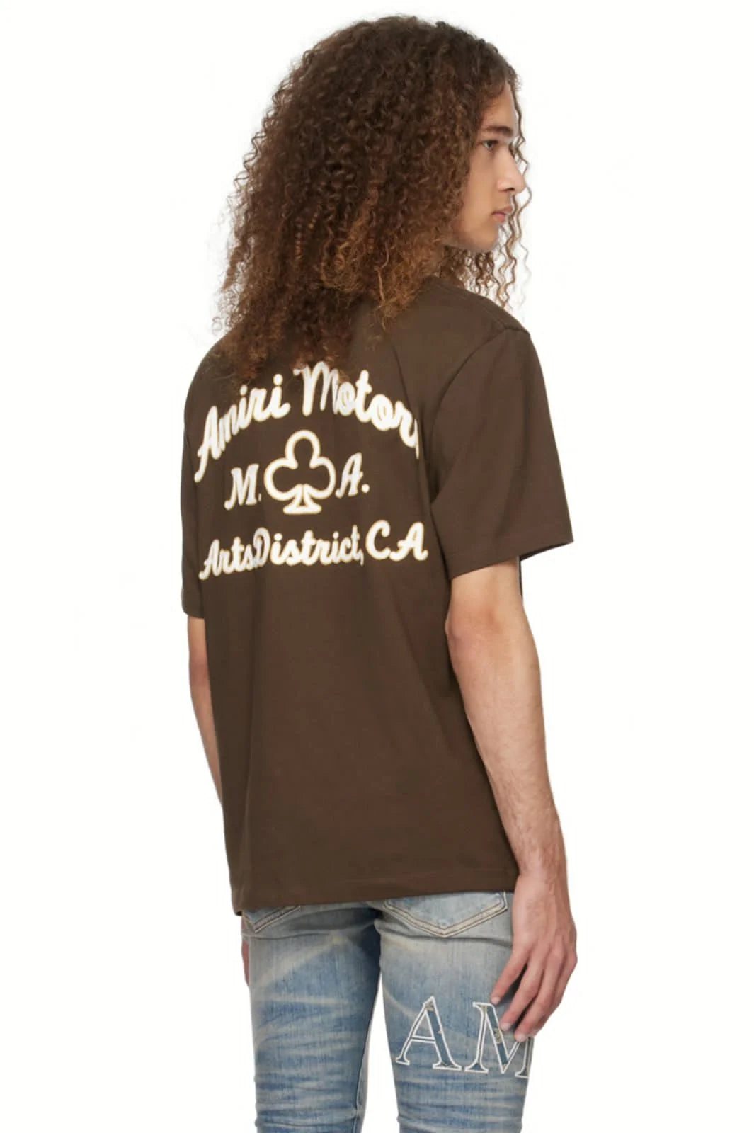 AMIRI || Men's Brown Motors T-Shirt - FASHION MYST 