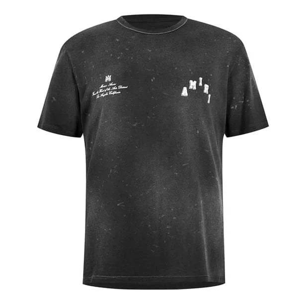 AMIRI || Vintage Collegiate Logo-Print T-Shirt / Black AMIRI || Vintage Collegiate Logo-Print T-Shirt / Black