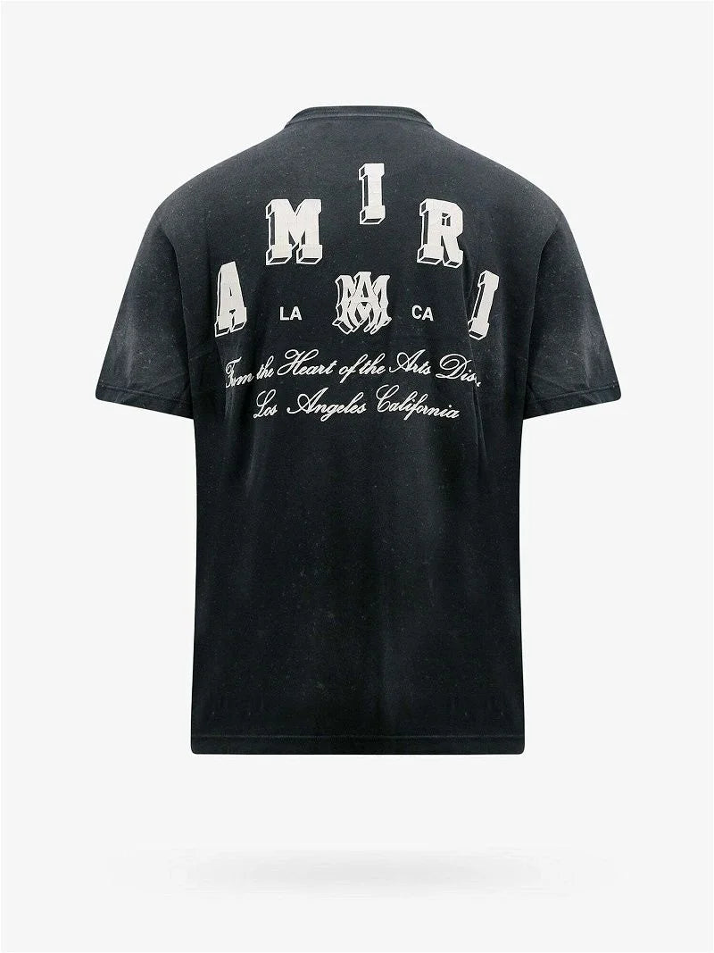 AMIRI || Vintage Collegiate Logo-Print T-Shirt / Black - FASHION MYST 