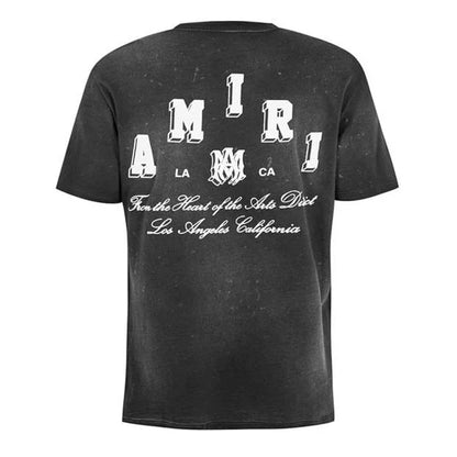 AMIRI || Vintage Collegiate Logo-Print T-Shirt / Black - FASHION MYST 