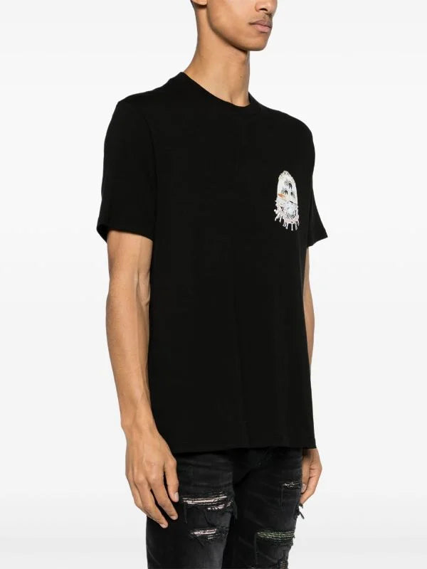 AMIRI || Cherub Printed Cotton T-Shirt / Black - FASHION MYST 