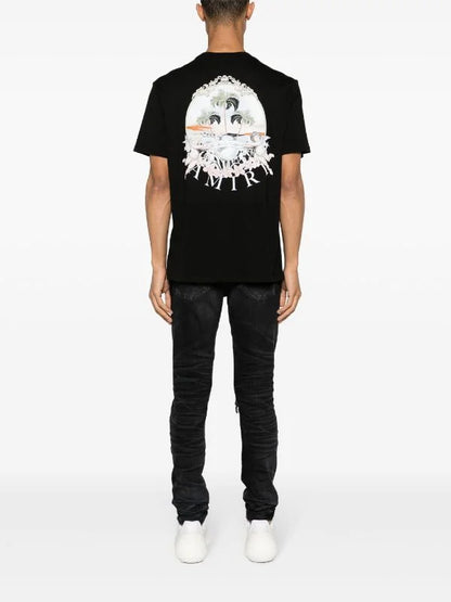 AMIRI || Cherub Printed Cotton T-Shirt / Black - FASHION MYST 