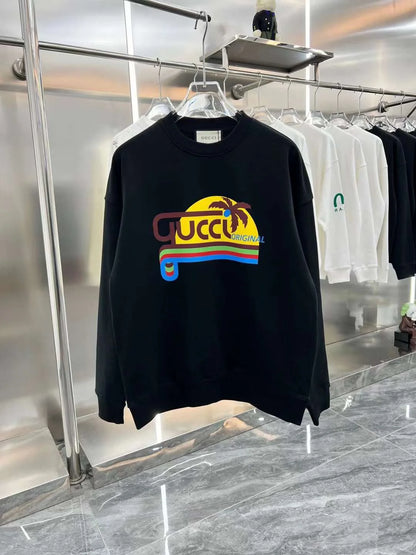 GUCCI || Men’s GG Originals Black Signature Sweatshirts - FASHION MYST 